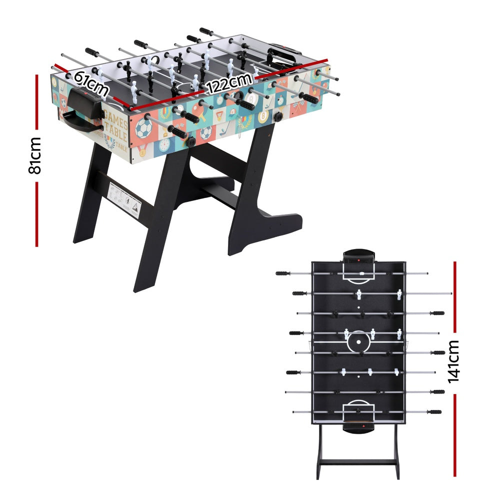 4-in-1 Soccer Table Foldable Game Foosball Table Tennis Pool Hockey Unique