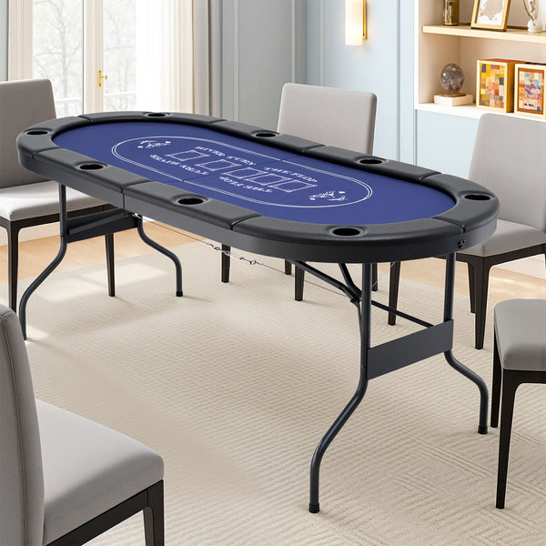 Poker Table Top Folding Poker Table 8 Player 183cm Unique