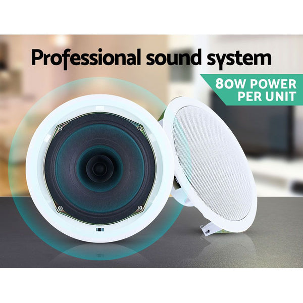 Giantz 6''Ceiling Speakers In Wall Speaker Home Audio Stereos Tweeter 2pcs Awezingly