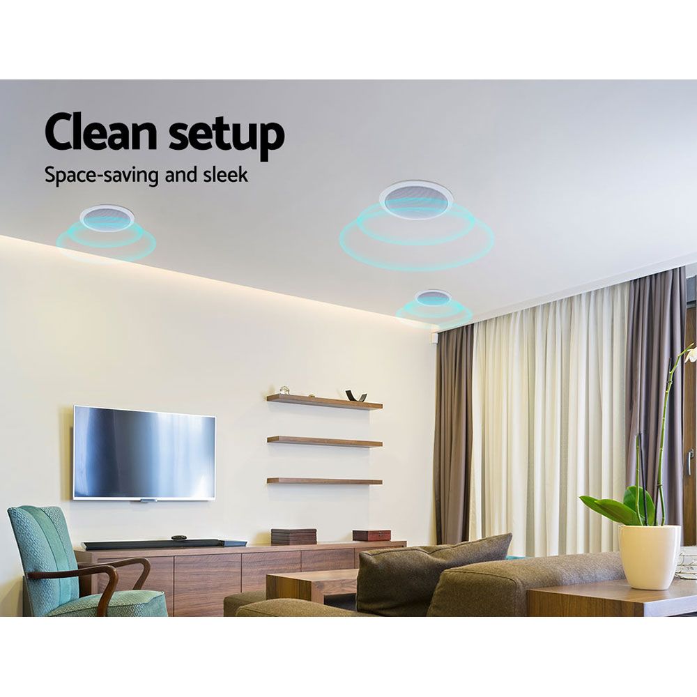 Giantz 6''Ceiling Speakers In Wall Speaker Home Audio Stereos Tweeter 2pcs Awezingly