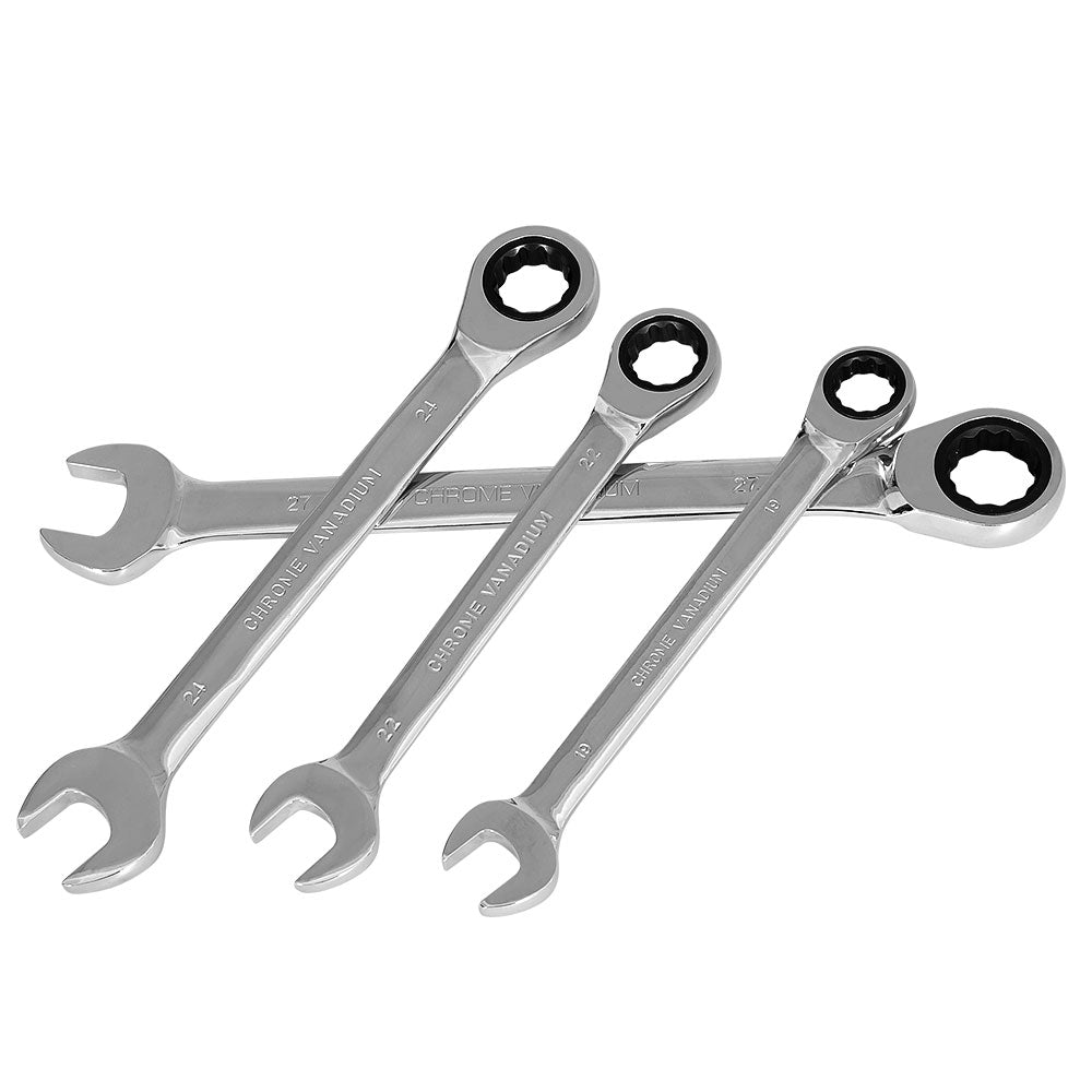 Giantz 17pcs Ratchet Spanner Set Metric 6MM-30MM Giantz