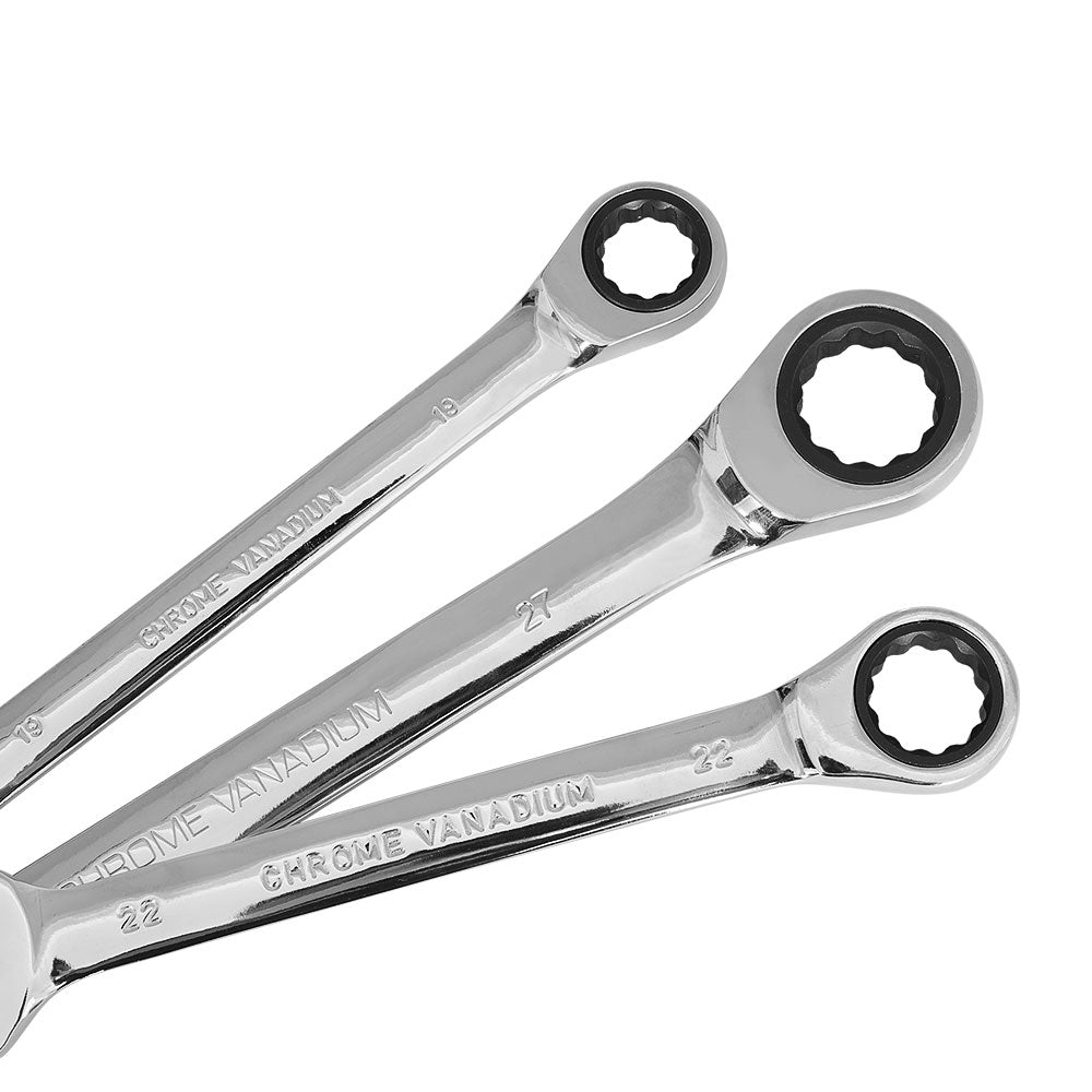 Giantz 17pcs Ratchet Spanner Set Metric 6MM-30MM Giantz