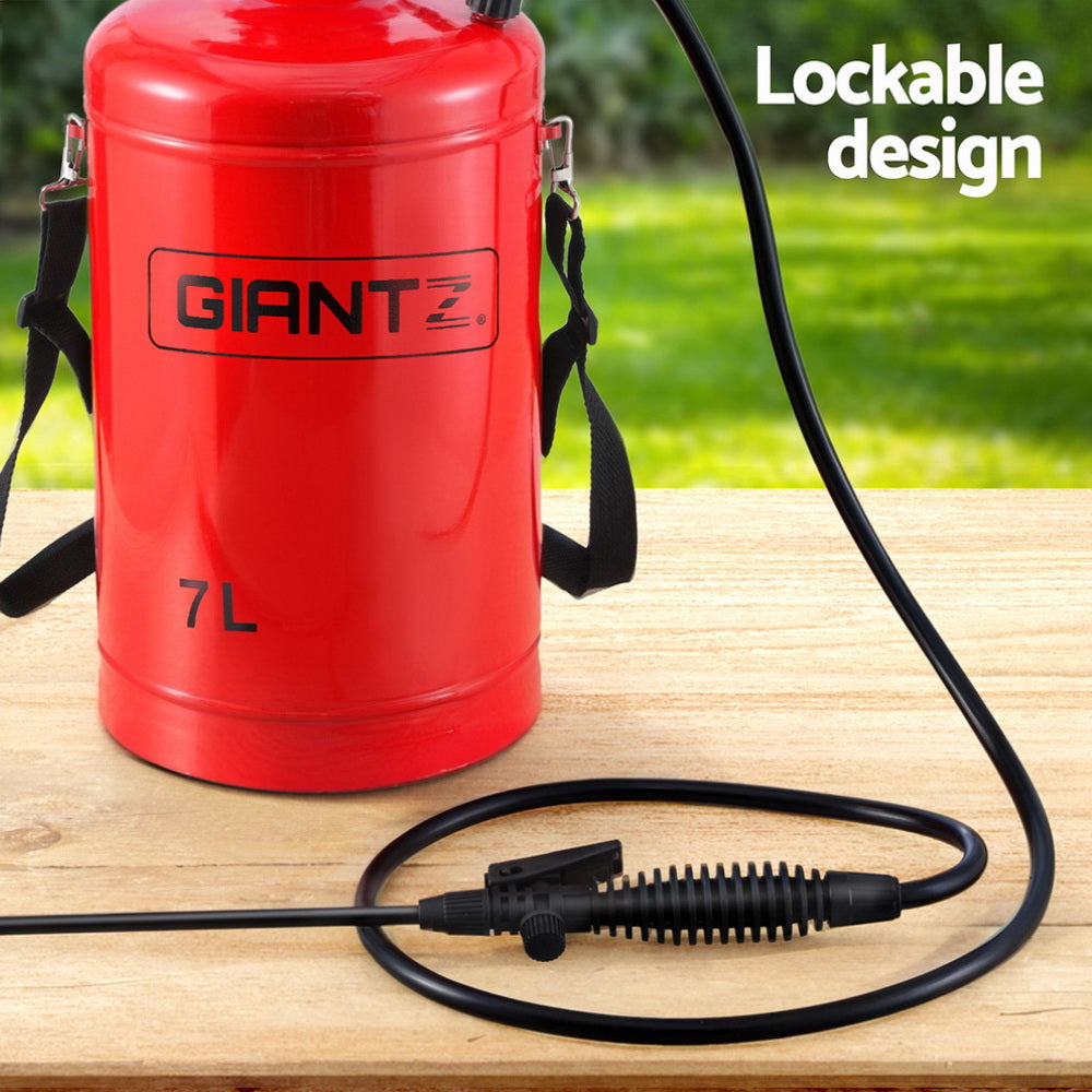 Giantz Weed Sprayer Pressure 7L Shoulder Pesticide Metal Giantz