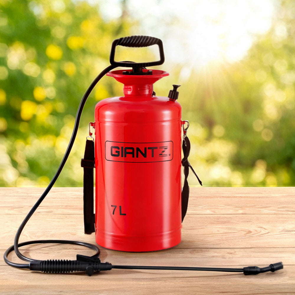 Giantz Weed Sprayer Pressure 7L Shoulder Pesticide Metal Giantz