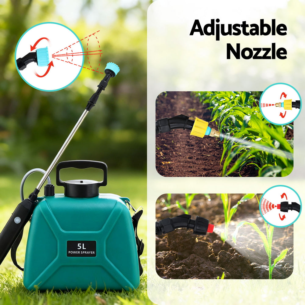 Giantz Weed Sprayer Garden Sprayer USB Charging Electric Shoulder Sprayer 5L Giantz