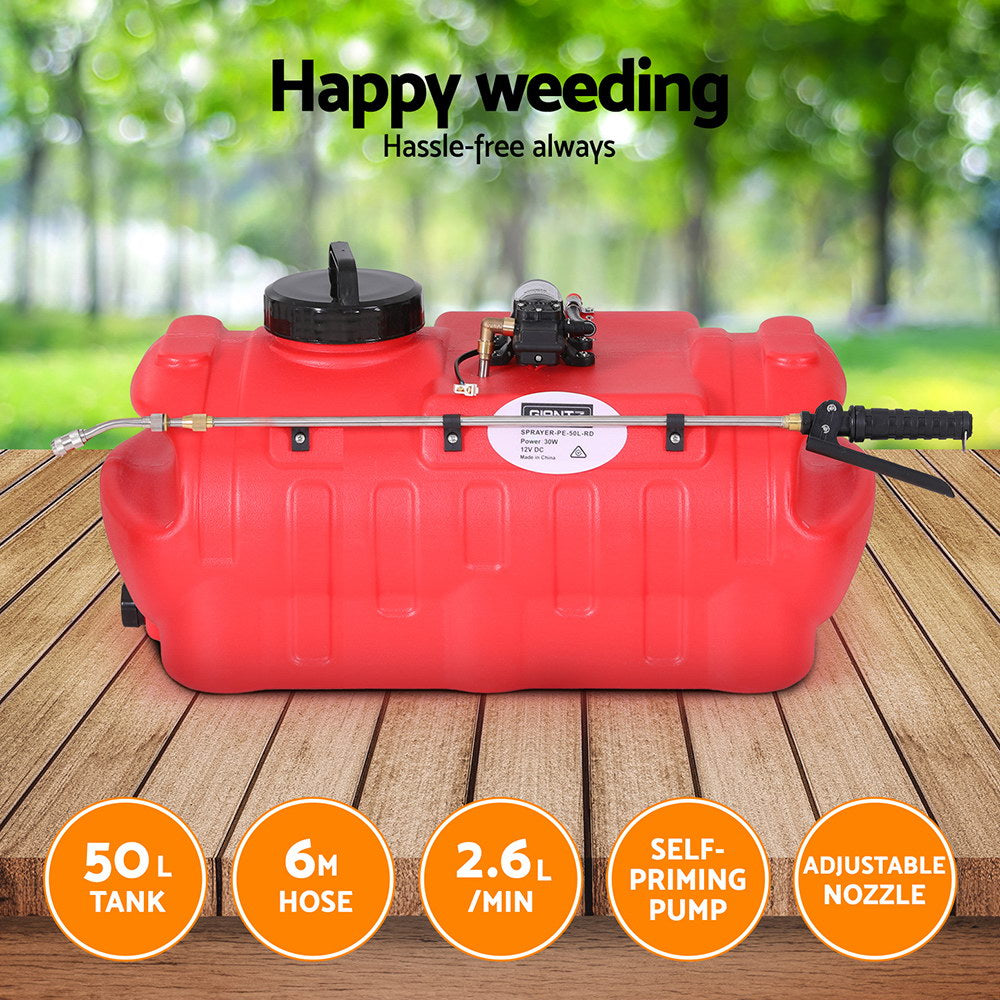 Giantz 50L Weed Sprayer Boom Pump Spot Spray Awezingly