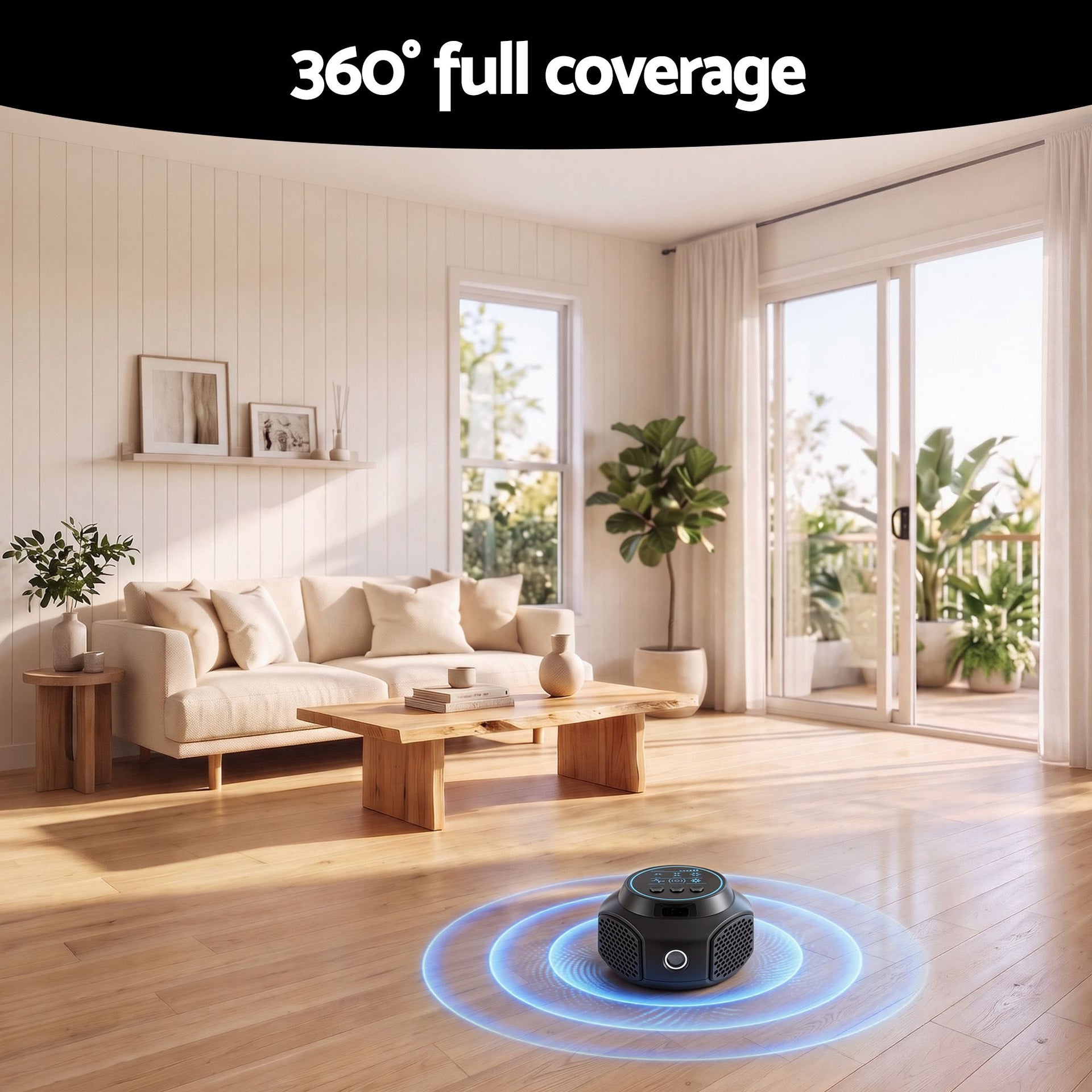 Gardeon Ultrasonic Rat Repeller 360 Degree 4 Modes Pest Repeller Black Devanti