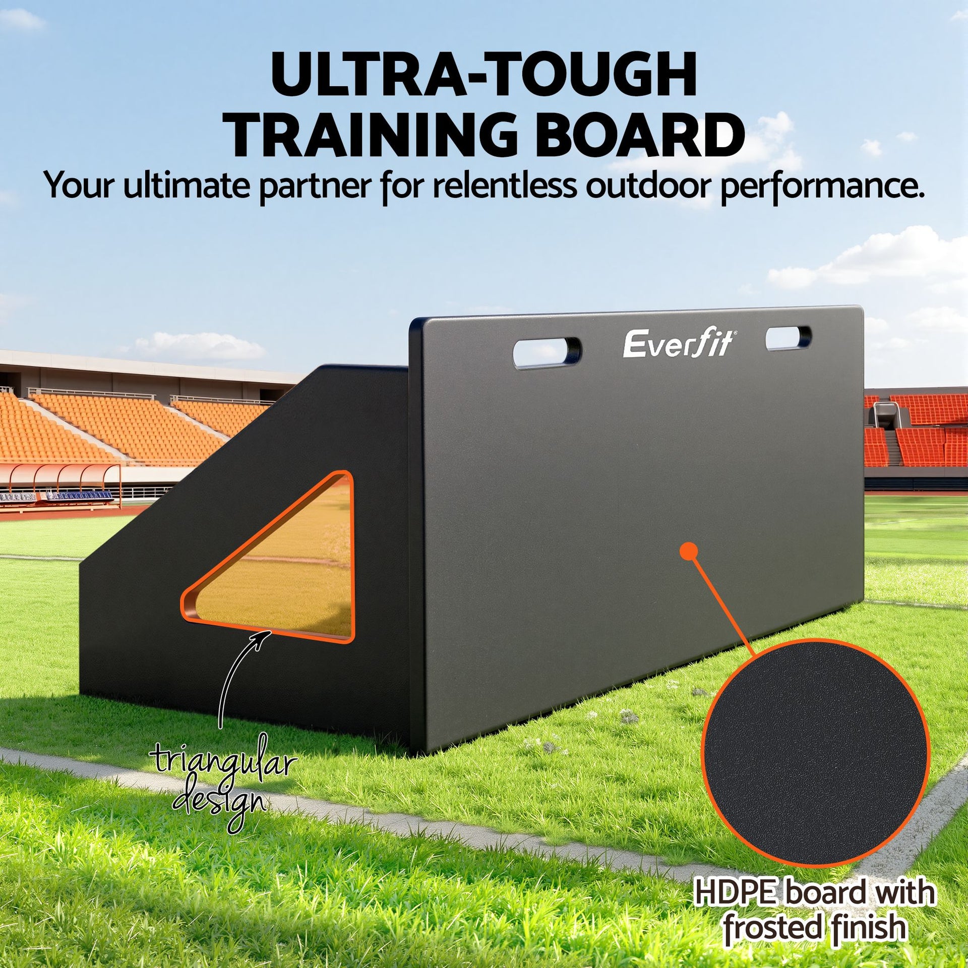 Everfit Soccer Rebounder Board 80cm x 30cm Football Rebound Wall with 2 Angles Everfit