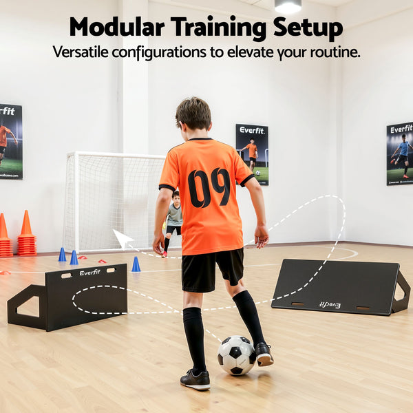 Everfit Soccer Rebounder Board 100x40cm Football Rebound Wall with 2 Angles Everfit