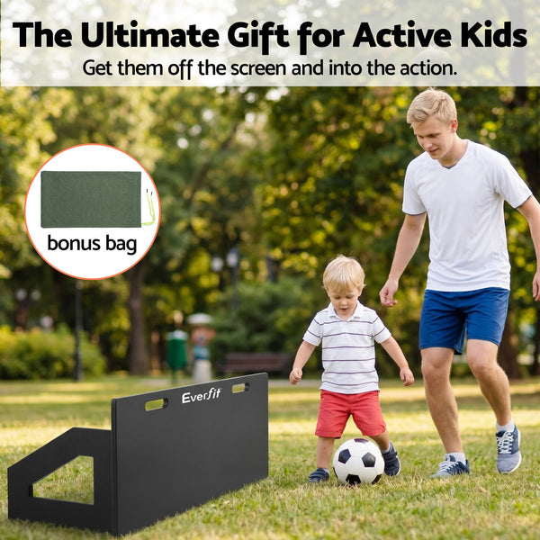 Everfit Soccer Rebounder Board 100x40cm Football Rebound Wall with 2 Angles Everfit