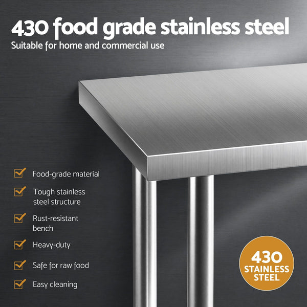 Cefito 914x762mm Stainless Steel Kitchen Bench 430 Cefito