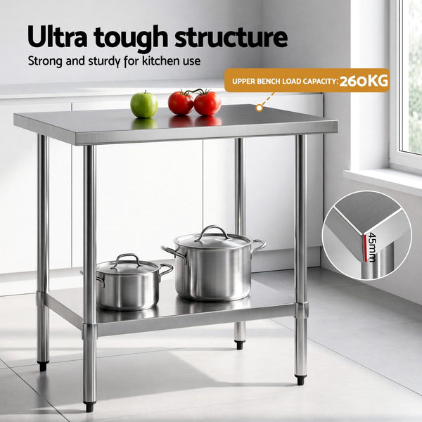 Cefito 914x762mm Stainless Steel Kitchen Bench 430 Cefito
