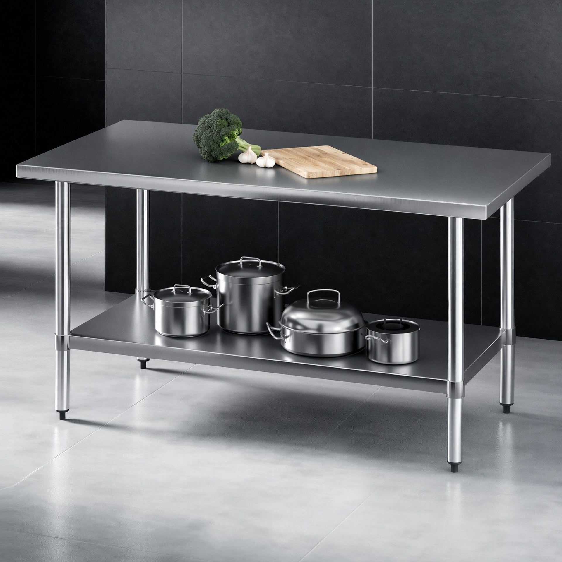 Cefito 1524x762mm Stainless Steel Kitchen Bench 430 Cefito