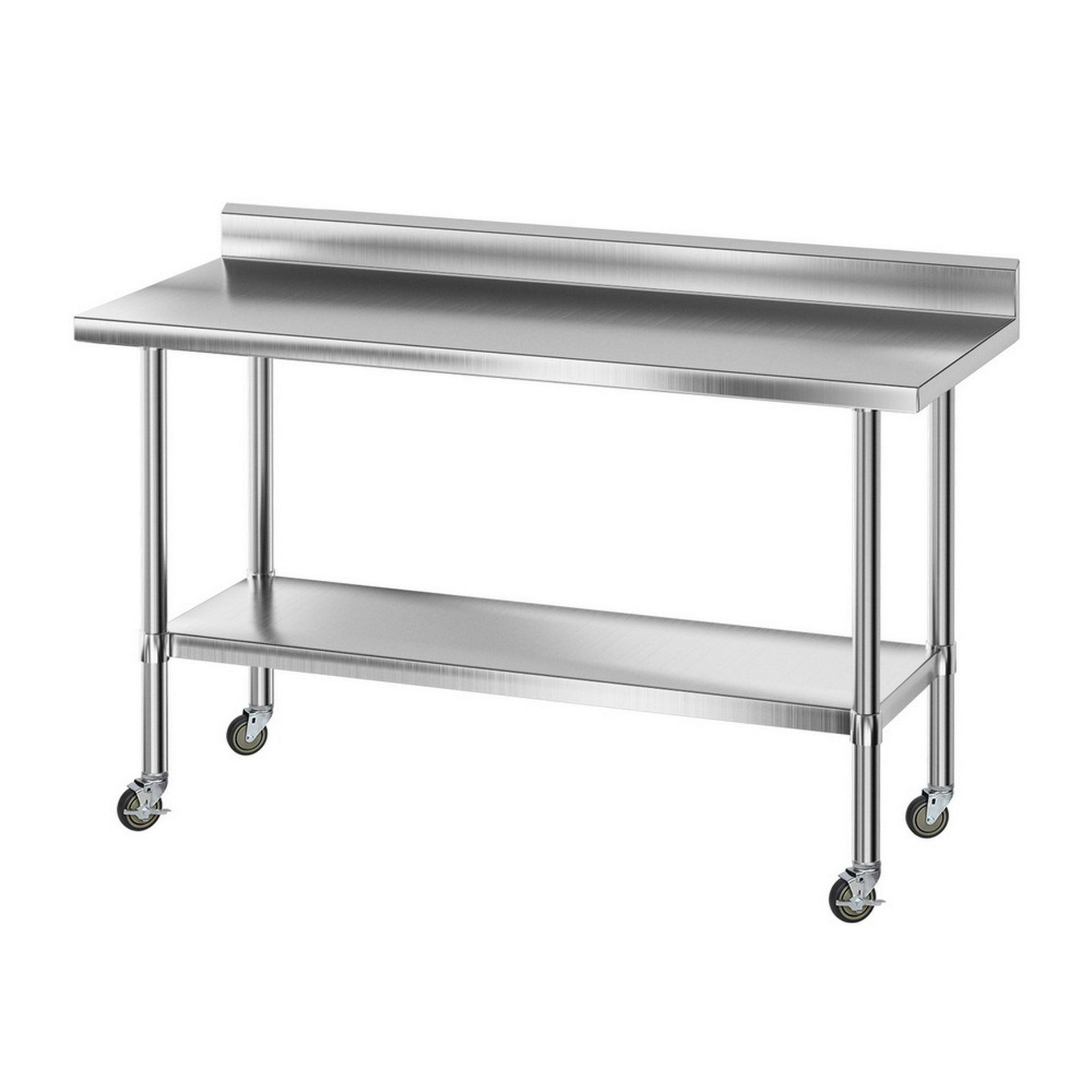 Cefito Stainless Steel Kitchen Bench w/ Splashback 1500x600MM 430 Awezingly