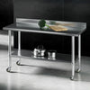 Cefito Stainless Steel Kitchen Bench w/ Splashback 1500x600MM 430