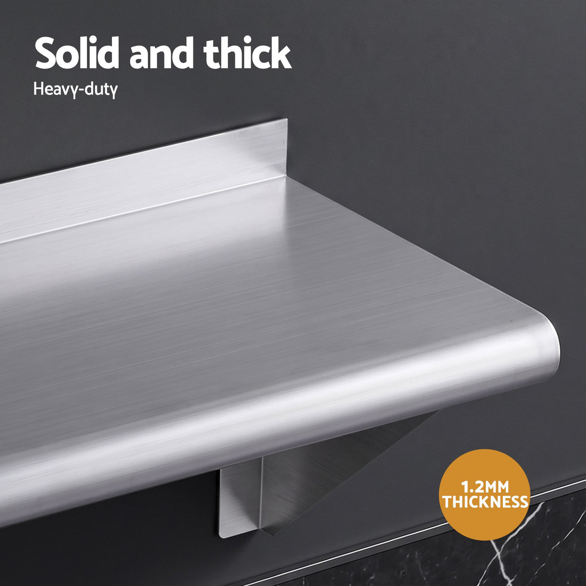 Cefito 410 x 250mm 430 Stainless Steel Compact Kitchen Wall Shelf Awezingly