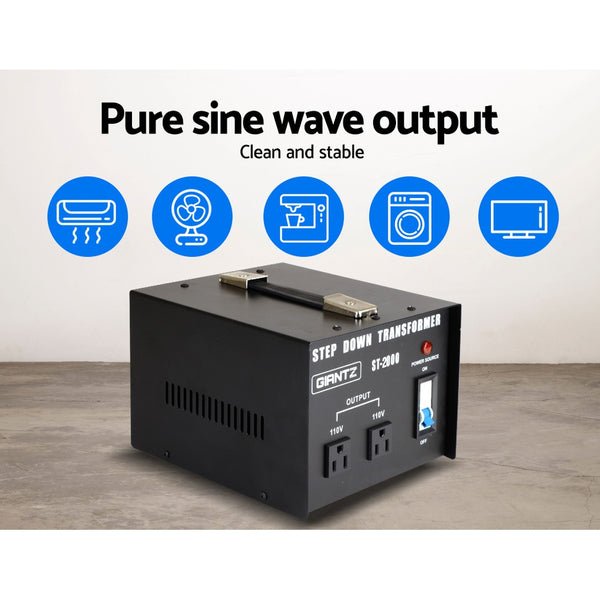 Giantz 2000 Watt Step Down Transformer Awezingly
