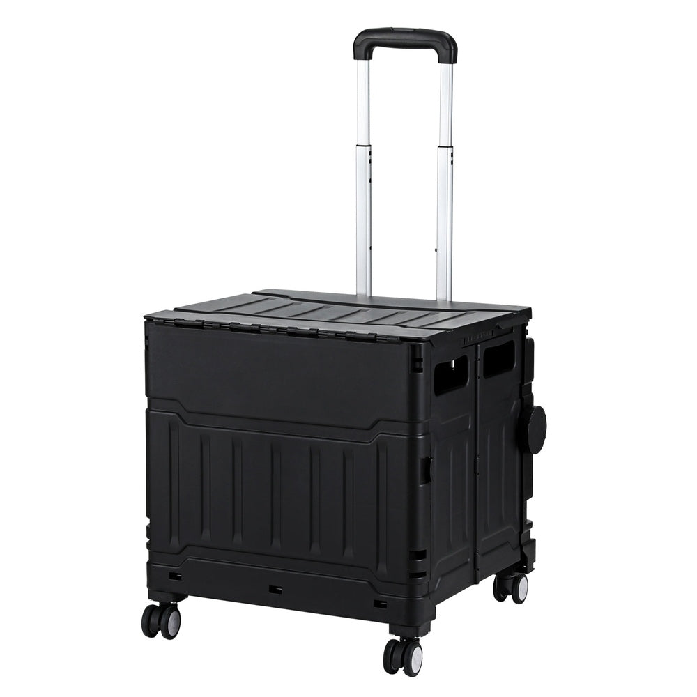 Emajin Shopping Trolley Cart 75L Foldable Black Emajin