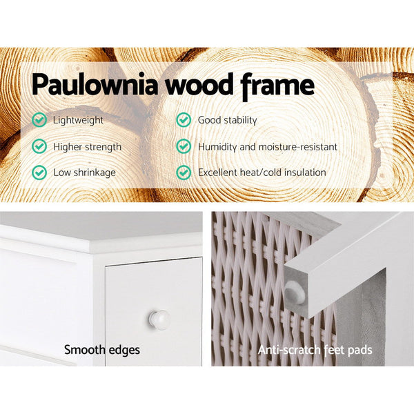 Artiss 5 Chest of Drawers with 5 Baskets - MAY Artiss