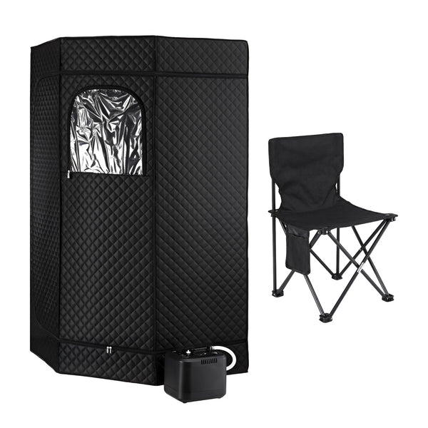 Devanti Portable Steam Sauna Tent 1000W 3L Steamer Pot Full Body Home SPA Timer Awezingly