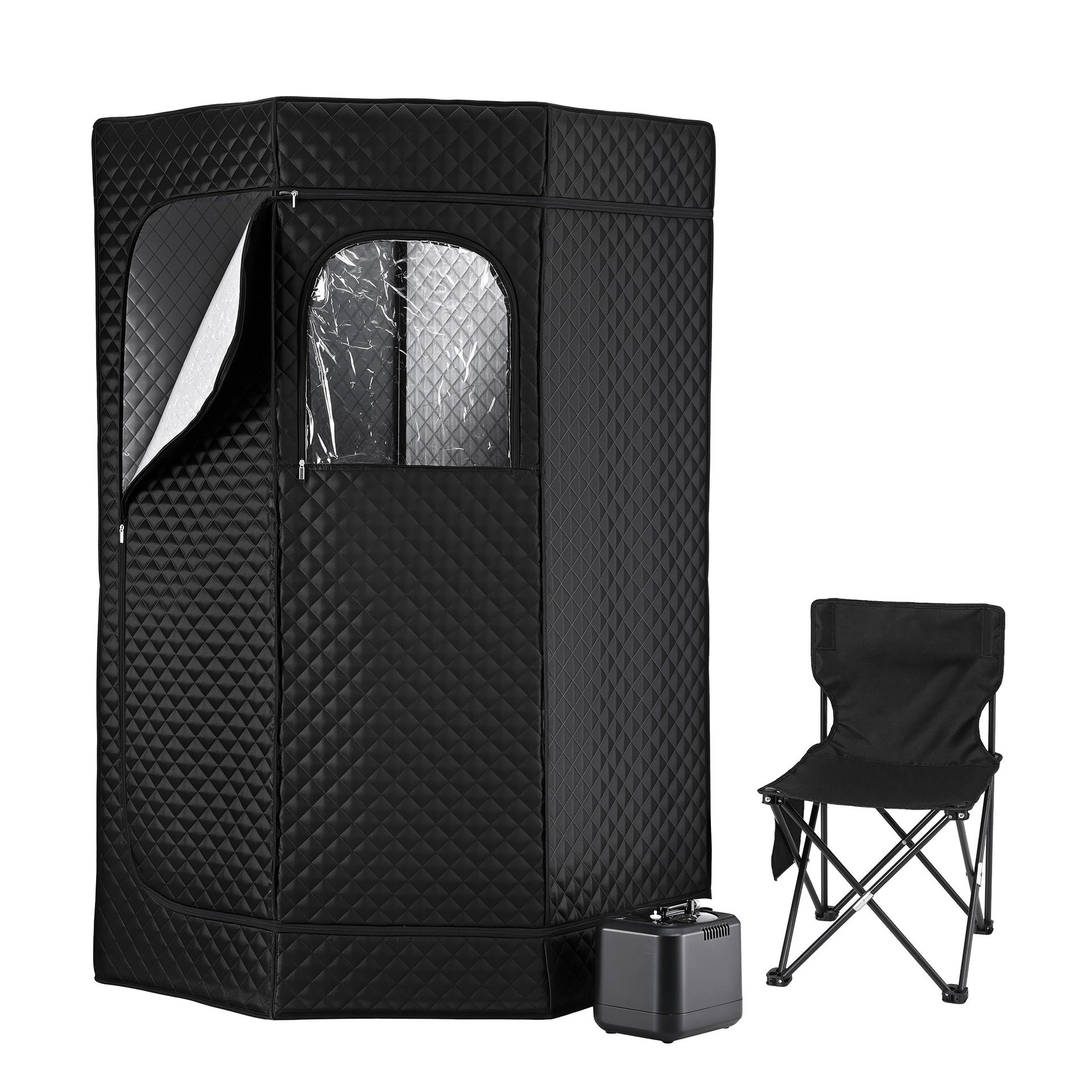 Devanti Portable Steam Sauna Tent 1000W 3L Steamer Pot Full Body Home SPA Timer Awezingly