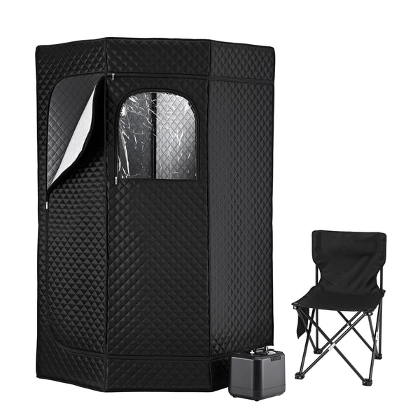 Devanti Portable Steam Sauna Tent 1000W 3L Steamer Pot Full Body Home SPA Timer Awezingly