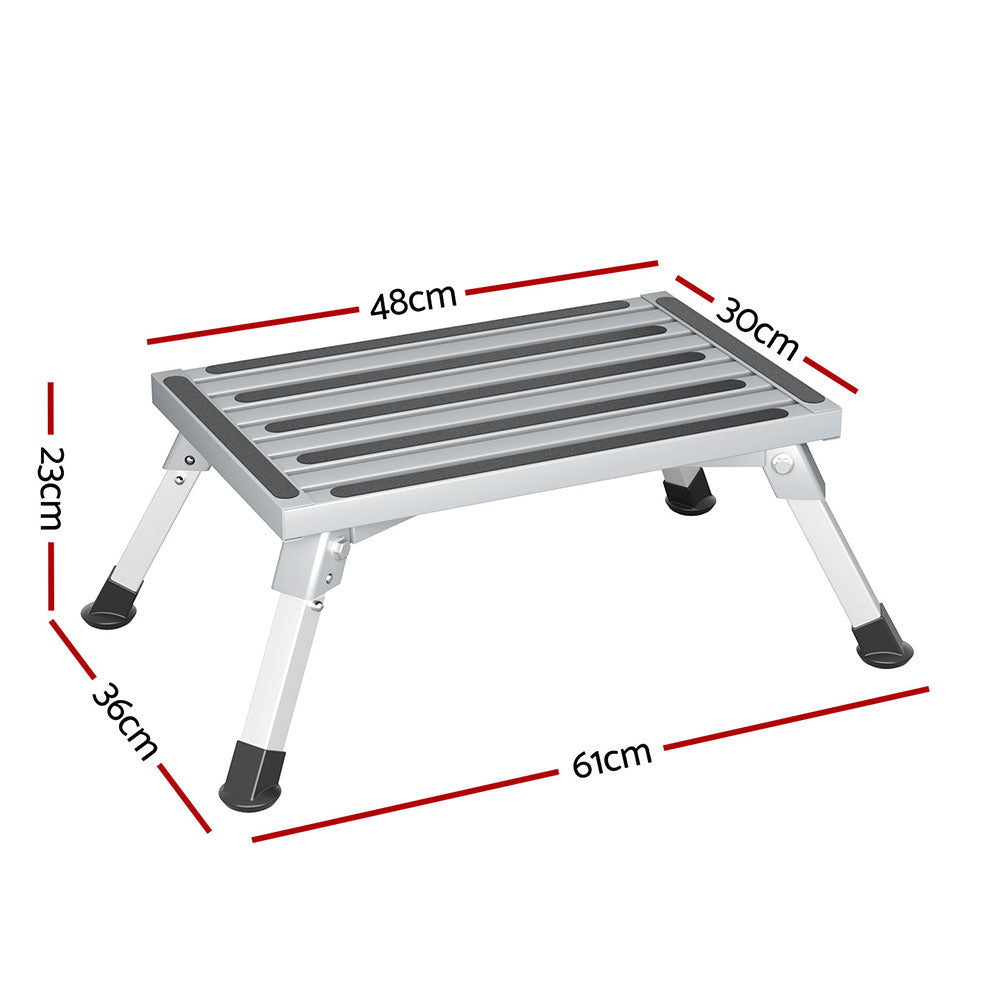 Weisshorn Caravan Step Folding Aluminium Step Ladder Stool Does not apply
