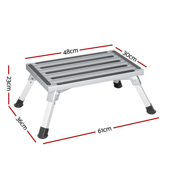 Weisshorn Caravan Step Folding Aluminium Step Ladder Stool Does not apply