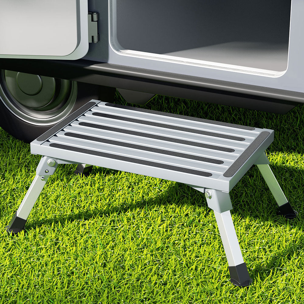 Weisshorn Caravan Step Folding Aluminium Step Ladder Stool Does not apply