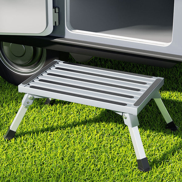 Weisshorn Caravan Step Folding Aluminium Step Ladder Stool Does not apply