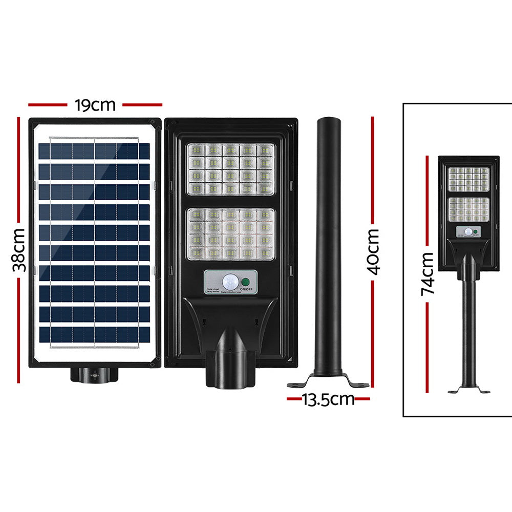 Leier 160 LED Solar Street Light Flood Motion Sensor Remote Leier