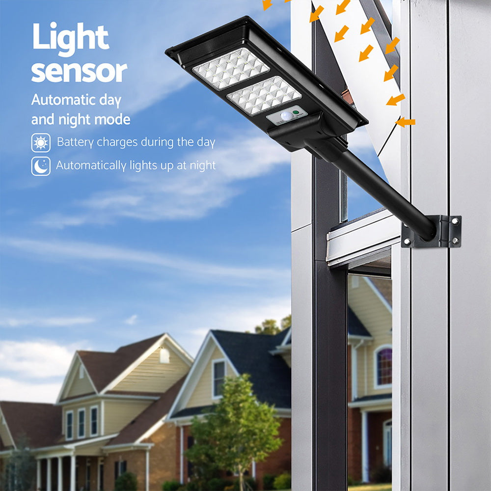 Leier 160 LED Solar Street Light Flood Motion Sensor Remote Leier