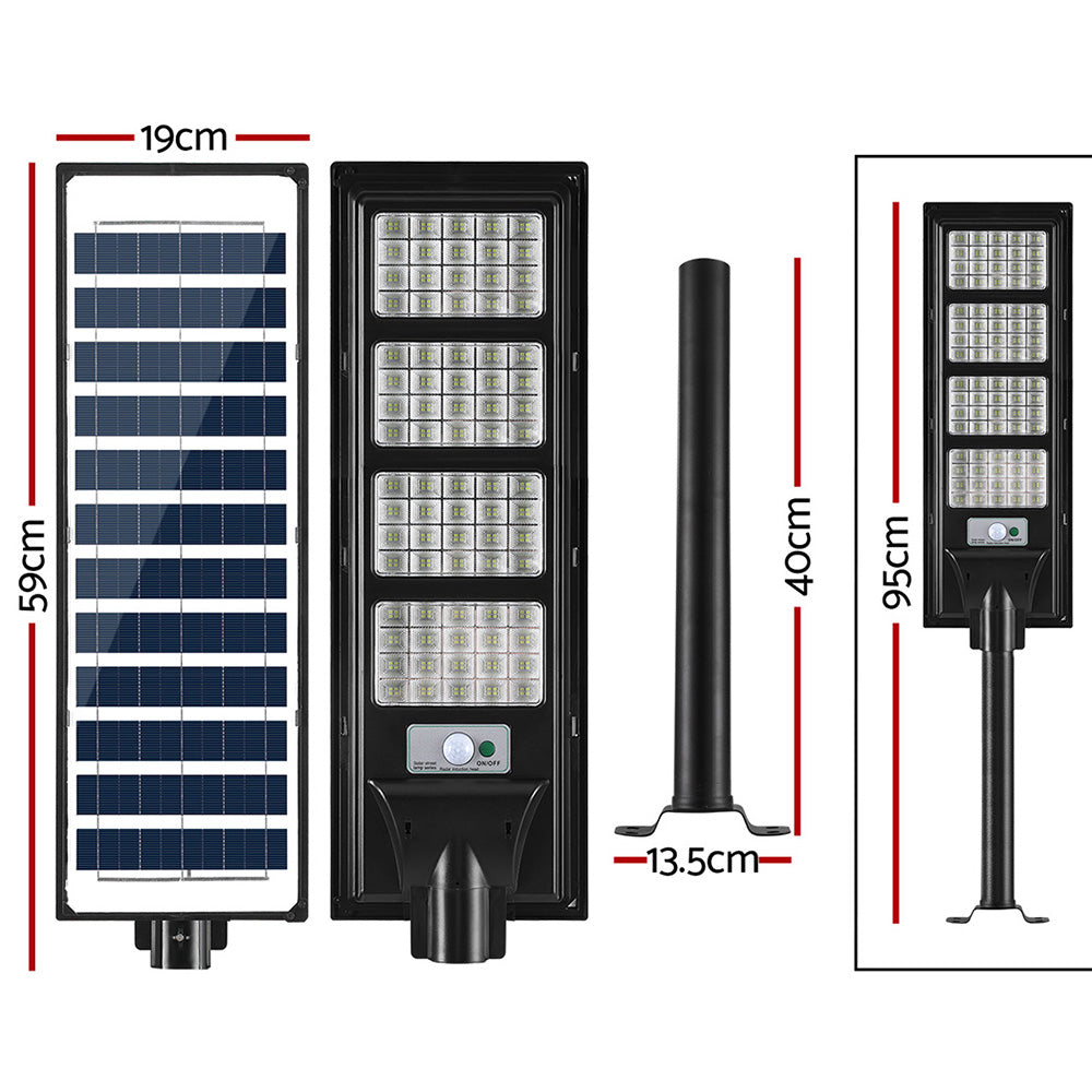 Leier 320 LED Solar Street Light Flood Motion Sensor Remote Leier