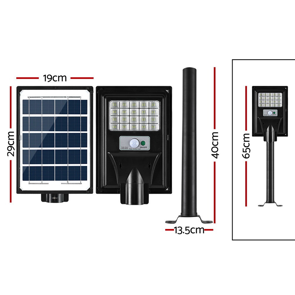 Leier 80 LED Solar Street Light Flood Motion Sensor Remote Leier