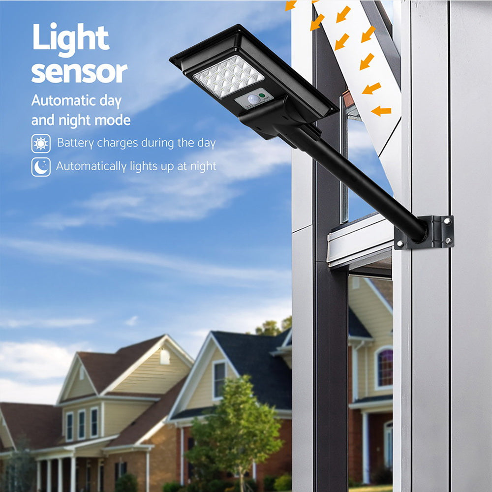 Leier 80 LED Solar Street Light Flood Motion Sensor Remote Leier