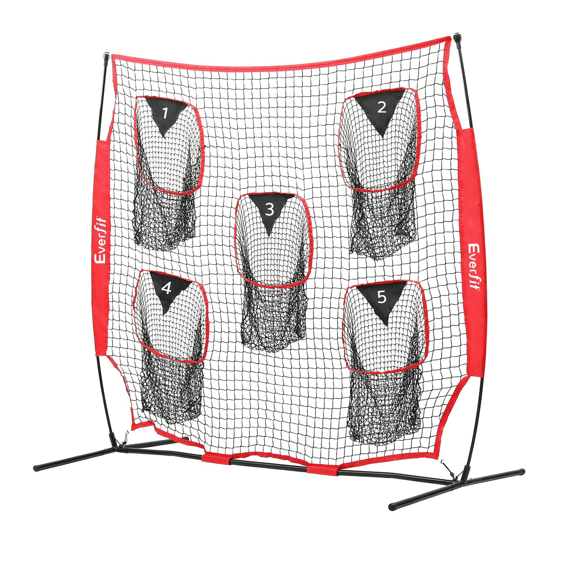 Everfit 1.8m Football Training Net 5 Target Portable Soccer Goal Nets Rebounder Everfit