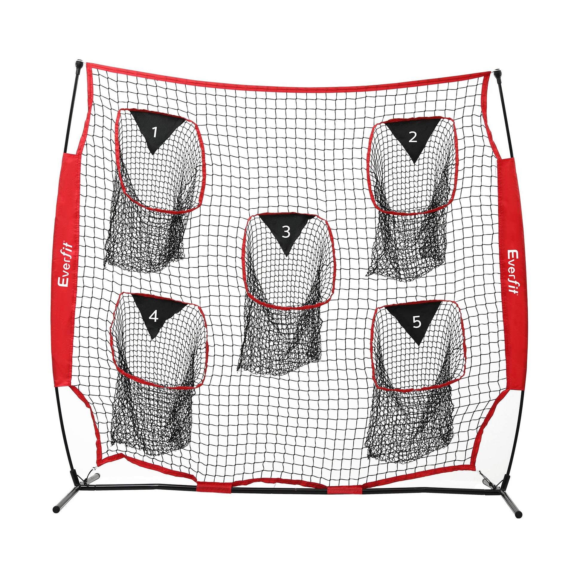 Everfit 1.8m Football Training Net 5 Target Portable Soccer Goal Nets Rebounder Everfit