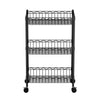 Artiss 3-Tier Shelving Unit Adjustable Garage Storage Kitchen Rack With Wheels