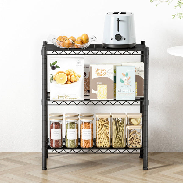Artiss 3-Tier Shelving Unit Adjustable Garage Storage Shelves Kitchen Rack Steel Awezingly