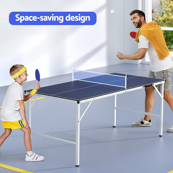 Everfit Table Tennis Ping Pong Table Portable Foldable Family Game Home Indoor Everfit