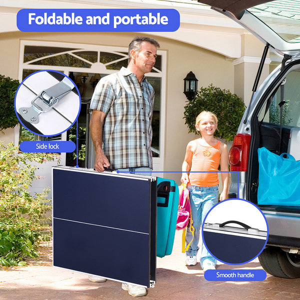 Everfit Table Tennis Ping Pong Table Portable Foldable Family Game Home Indoor Everfit