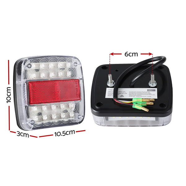 Giantz Pair 26 LED Tail Lights Stop Reverse Indicator 12V Ute Trailer Truck Giantz