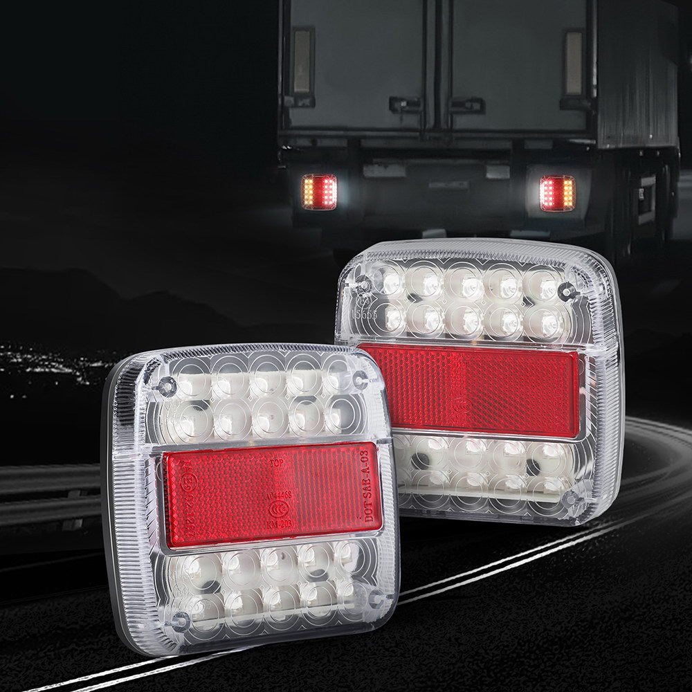 Giantz Pair 26 LED Tail Lights Stop Reverse Indicator 12V Ute Trailer Truck Giantz