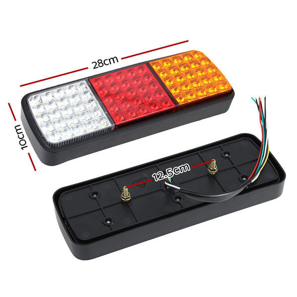 Giantz Pair 75 LED Tail Lights Stop Reverse Indicator 12V Ute Trailer Caravan Truck Boat Giantz
