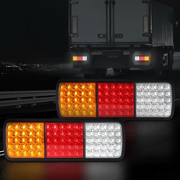 Giantz Pair 75 LED Tail Lights Stop Reverse Indicator 12V Ute Trailer Caravan Truck Boat Giantz