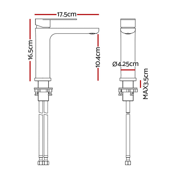 Cefito Bathroom Basin Mixer Tap Brass Faucet Vanity Laundry Sink Black Awezingly