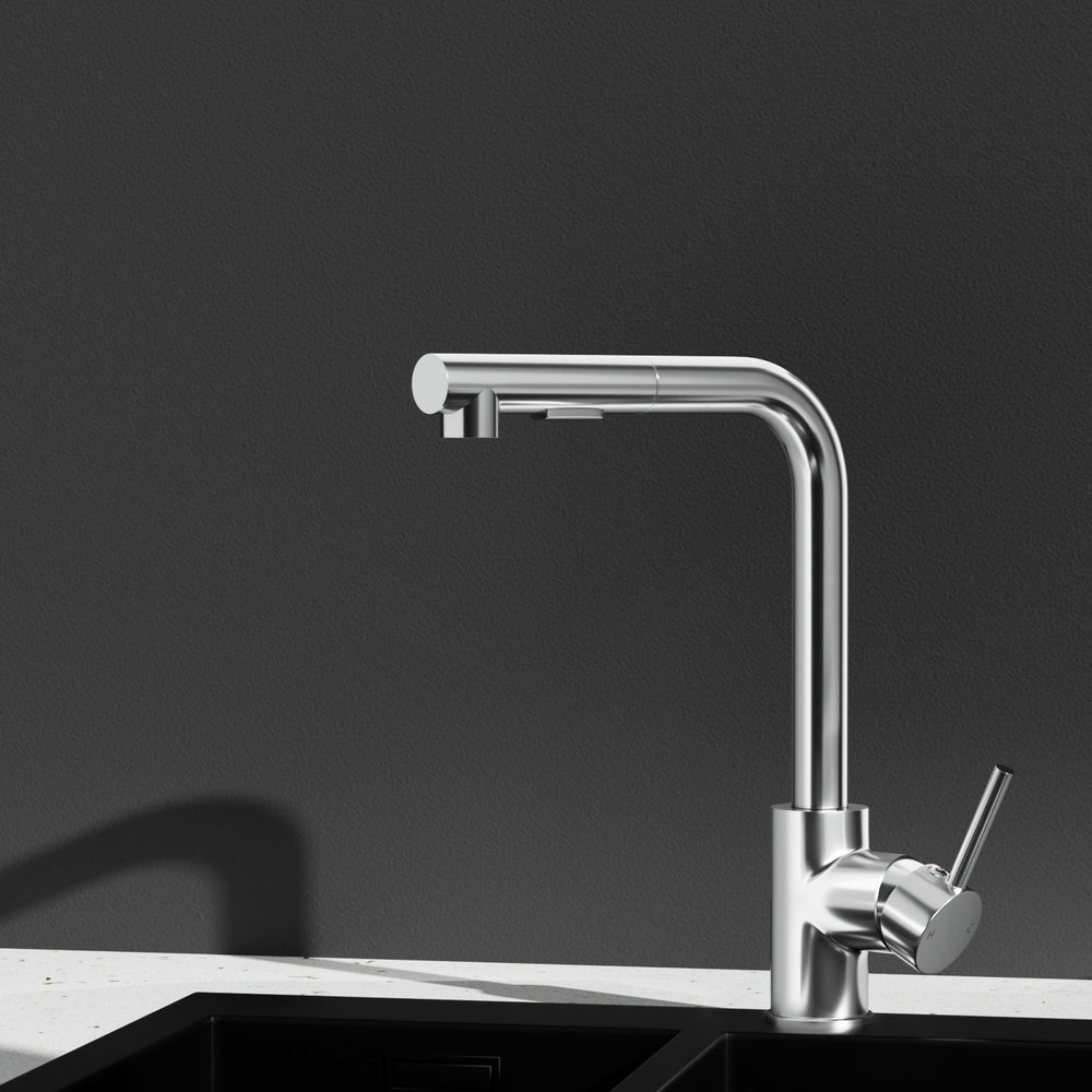 Cefito Kitchen Mixer Tap Pull Out Rectangle 2 Mode Sink Basin Faucet Swivel WELS Chrome Awezingly