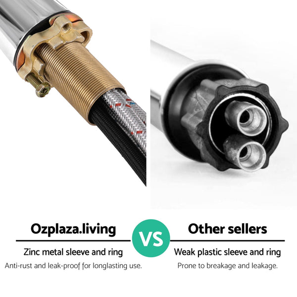 Cefito Kitchen Mixer Tap Pull Out Rectangle 2 Mode Sink Basin Faucet Swivel WELS Chrome Awezingly