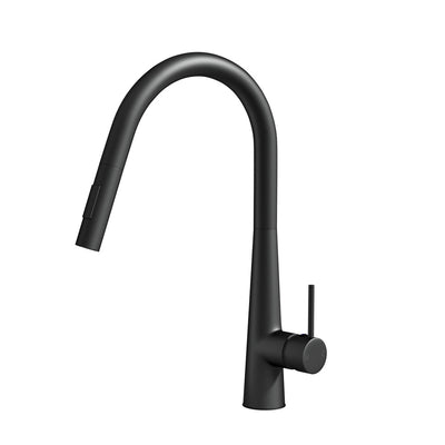 Cefito Kitchen Mixer Tap Pull Out Round 2 Mode Sink Basin Faucet Swivel WELS Black