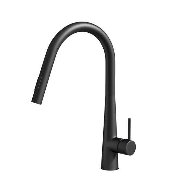Cefito Kitchen Mixer Tap Pull Out Round 2 Mode Sink Basin Faucet Swivel WELS Black Awezingly